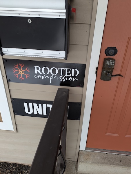 Entrance to the building showing the correct building